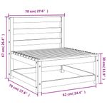 Casa si Gradina - Gradina si terasa - Mobilier exterior - Canapele si fotolii gradina - Canapea de gradina fara cotiere, 70x70x67 cm, lemn masiv pin - Infinity.ro