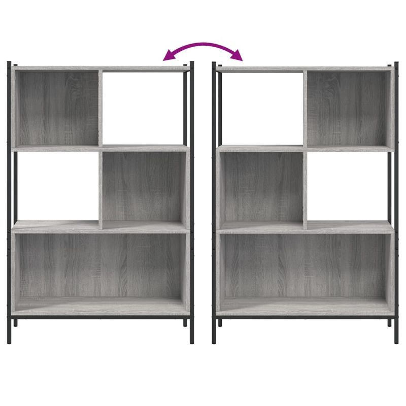 Casa si Gradina - Mobilier - Biblioteci si rafturi - Biblioteci - Biblioteca, gri sonoma, 72x28x109 cm, lemn prelucrat - Infinity.ro