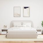 Casa si Gradina - Mobilier - Comode si corpuri - Noptiere - Noptiere cu lumini LED, 2 buc., alb, 50x40x45 cm - Infinity.ro