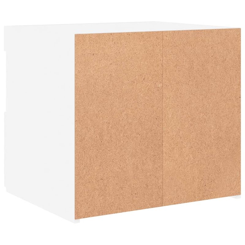 Casa si Gradina - Mobilier - Comode si corpuri - Noptiere - Noptiere cu lumini LED, 2 buc., alb, 50x40x45 cm - Infinity.ro