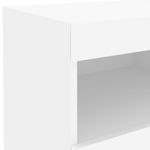 Casa si Gradina - Mobilier - Comode si corpuri - Noptiere - Noptiere cu lumini LED, 2 buc., alb, 50x40x45 cm - Infinity.ro