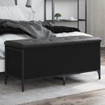 Casa si Gradina - Mobilier - Canapele si coltare - Banchete - Banca de depozitare, negru, 102x42x45 cm, lemn prelucrat - Infinity.ro