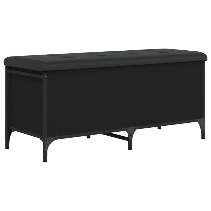 Casa si Gradina - Mobilier - Canapele si coltare - Banchete - Banca de depozitare, negru, 102x42x45 cm, lemn prelucrat - Infinity.ro