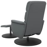 Casa si Gradina - Mobilier - Scaune si fotolii - Fotolii - Fotoliu rabatabil cu taburet, gri, piele ecologica - Infinity.ro