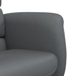 Casa si Gradina - Mobilier - Scaune si fotolii - Fotolii - Fotoliu rabatabil cu taburet, gri, piele ecologica - Infinity.ro