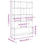 Casa si Gradina - Mobilier - Biblioteci si rafturi - Biblioteci - Biblioteca, gri sonoma, 102x28x172 cm, lemn prelucrat - Infinity.ro