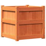 Casa si Gradina - Gradinarit si plante - Plante si ghivece - Ghivece si suporturi - Jardiniera de gradina, maro ceruit, 50x50x50 cm, lemn masiv pin - Infinity.ro