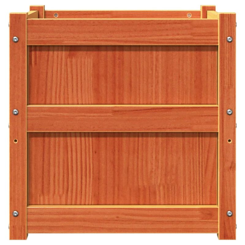 Casa si Gradina - Gradinarit si plante - Plante si ghivece - Ghivece si suporturi - Jardiniera de gradina, maro ceruit, 50x50x50 cm, lemn masiv pin - Infinity.ro