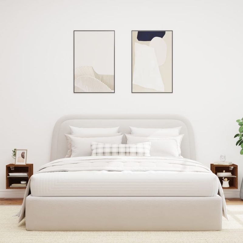 Casa si Gradina - Mobilier - Comode si corpuri - Comode - Comode TV cu lumini LED, 2 buc., stejar maro, 30x28,5x30 cm - Infinity.ro