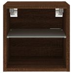 Casa si Gradina - Mobilier - Comode si corpuri - Comode - Comode TV cu lumini LED, 2 buc., stejar maro, 30x28,5x30 cm - Infinity.ro