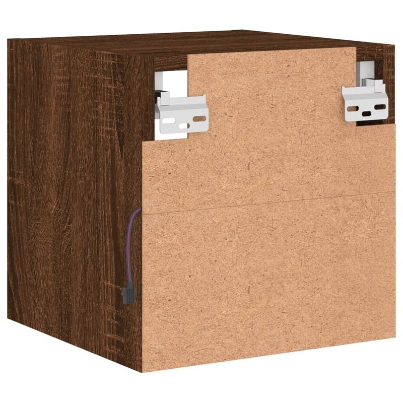 Casa si Gradina - Mobilier - Comode si corpuri - Comode - Comode TV cu lumini LED, 2 buc., stejar maro, 30x28,5x30 cm - Infinity.ro