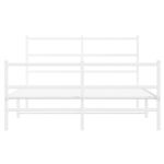 Casa si Gradina - Mobilier - Paturi si accesorii - Paturi - Cadru pat metalic cu tablie de cap/picioare , alb, 140x190 cm - Infinity.ro