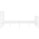 Casa si Gradina - Mobilier - Paturi si accesorii - Paturi - Cadru pat metalic cu tablie de cap/picioare , alb, 140x190 cm - Infinity.ro