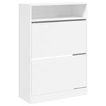 Casa si Gradina - Mobilier - Organizare si depozitare - Organizator incaltaminte - Dulap de pantofi cu 2 sertare rabatabile, alb, 80x34x116 cm - Infinity.ro