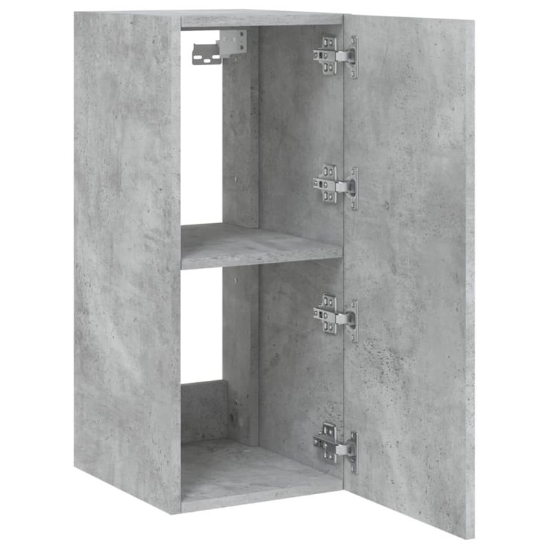 Casa si Gradina - Mobilier - Comode si corpuri - Comode - Comoda TV de perete cu lumini LED, gri beton, 30,5x35x70 cm - Infinity.ro