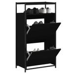 Casa si Gradina - Mobilier - Organizare si depozitare - Organizator incaltaminte - Pantofar, negru, 60x34x112 cm, lemn compozit - Infinity.ro