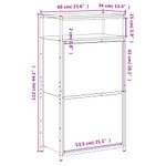 Casa si Gradina - Mobilier - Organizare si depozitare - Organizator incaltaminte - Pantofar, negru, 60x34x112 cm, lemn compozit - Infinity.ro