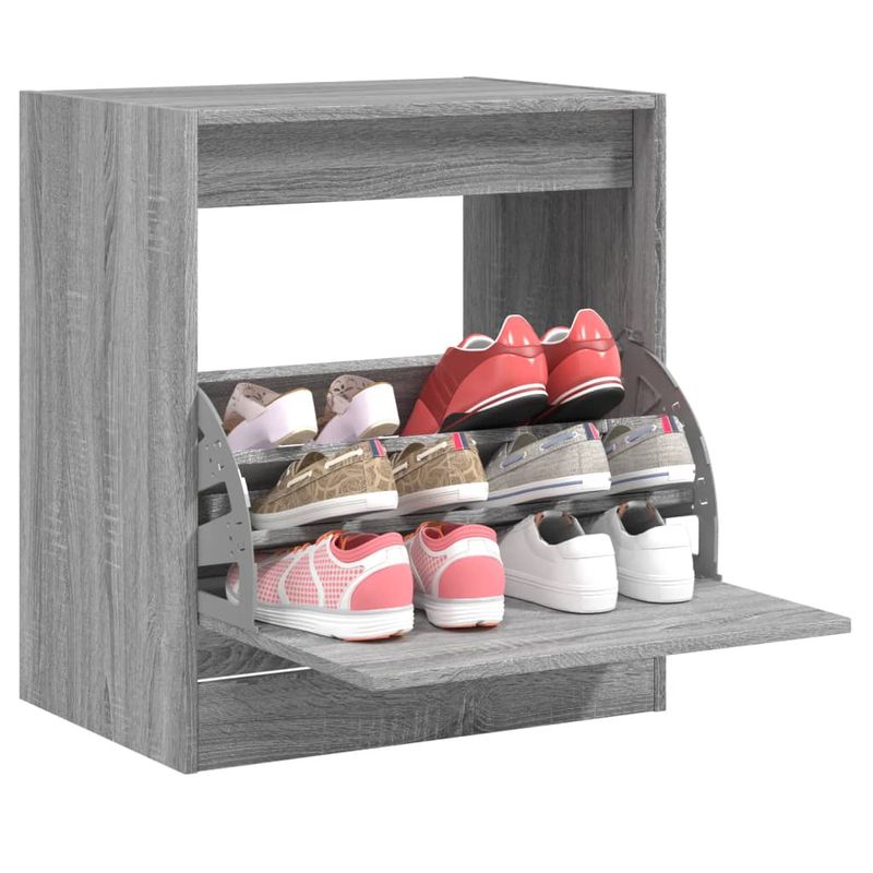 Casa si Gradina - Mobilier - Organizare si depozitare - Organizator incaltaminte - Pantofar, gri sonoma, 60x42x69 cm, lemn prelucrat - Infinity.ro