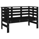 Casa si Gradina - Gradina si terasa - Mobilier exterior - Bancute de gradina - Banca de gradina, negru, 111,5x53x71 cm, lemn masiv de pin - Infinity.ro