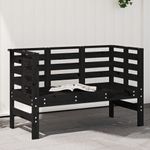 Casa si Gradina - Gradina si terasa - Mobilier exterior - Bancute de gradina - Banca de gradina, negru, 111,5x53x71 cm, lemn masiv de pin - Infinity.ro