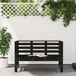 Casa si Gradina - Gradina si terasa - Mobilier exterior - Bancute de gradina - Banca de gradina, negru, 111,5x53x71 cm, lemn masiv de pin - Infinity.ro