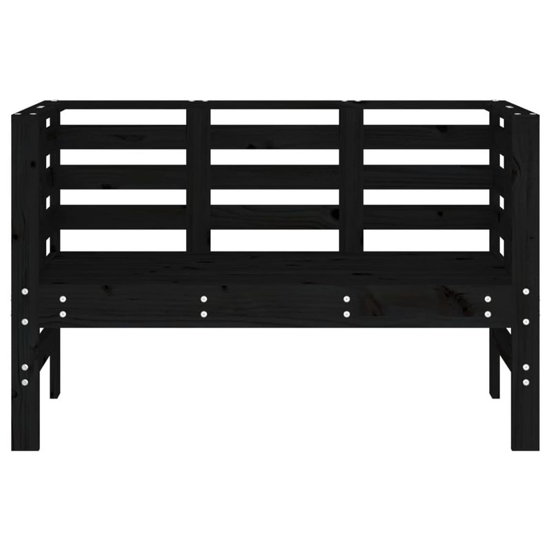 Casa si Gradina - Gradina si terasa - Mobilier exterior - Bancute de gradina - Banca de gradina, negru, 111,5x53x71 cm, lemn masiv de pin - Infinity.ro
