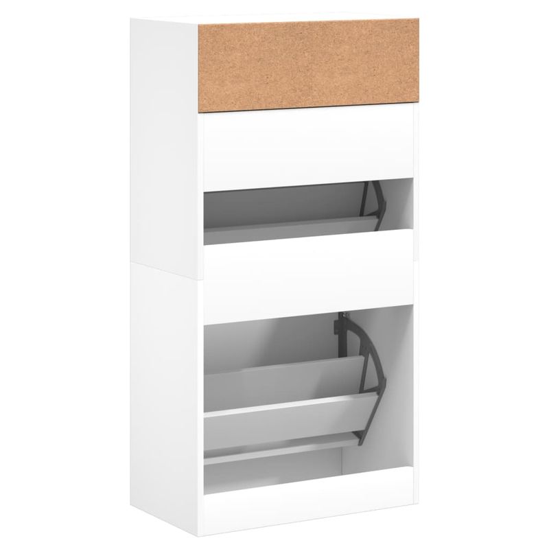 Casa si Gradina - Mobilier - Organizare si depozitare - Organizator incaltaminte - Pantofar, alb, 60x34x116 cm, lemn compozit - Infinity.ro