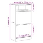 Casa si Gradina - Mobilier - Organizare si depozitare - Organizator incaltaminte - Pantofar, alb, 60x34x116 cm, lemn compozit - Infinity.ro