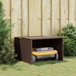 Casa si Gradina - Gradinarit si plante - Utilaje gradina - Consumabile si accesorii utilaje de gradina - Garaj pentru masina de tuns iarba maro 86x90x52/57 cm poliratan - Infinity.ro