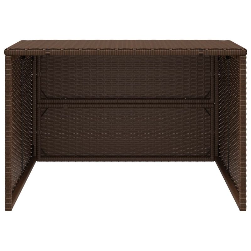 Casa si Gradina - Gradinarit si plante - Utilaje gradina - Consumabile si accesorii utilaje de gradina - Garaj pentru masina de tuns iarba maro 86x90x52/57 cm poliratan - Infinity.ro