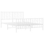 Casa si Gradina - Mobilier - Paturi si accesorii - Paturi - Cadru pat metalic cu tablie de cap/picioare , alb, 140x190 cm - Infinity.ro