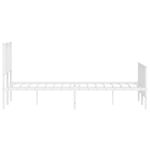 Casa si Gradina - Mobilier - Paturi si accesorii - Paturi - Cadru pat metalic cu tablie de cap/picioare , alb, 140x190 cm - Infinity.ro