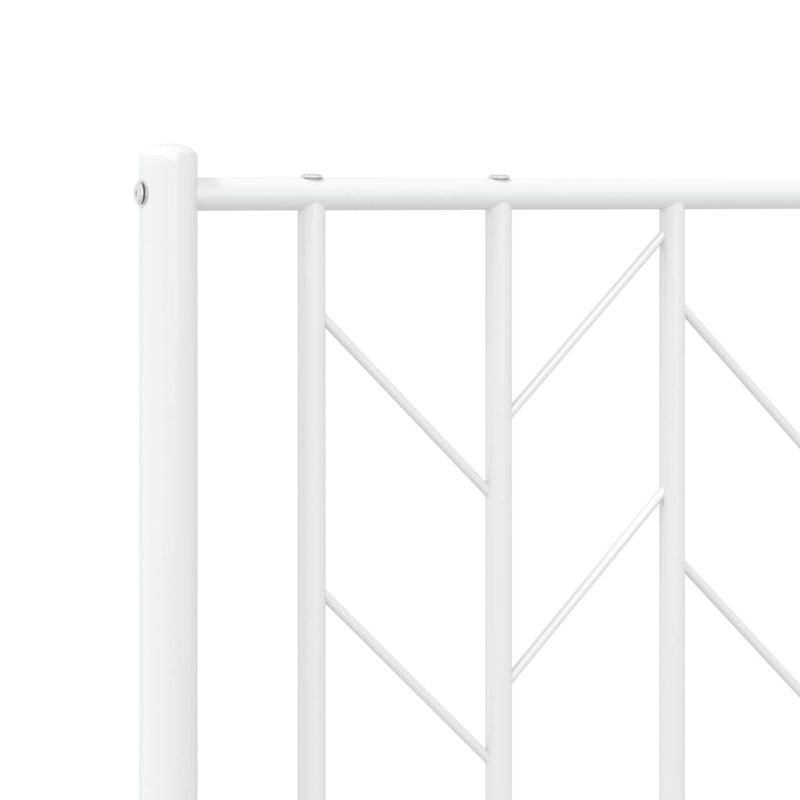 Casa si Gradina - Mobilier - Paturi si accesorii - Paturi - Cadru pat metalic cu tablie de cap/picioare , alb, 140x190 cm - Infinity.ro