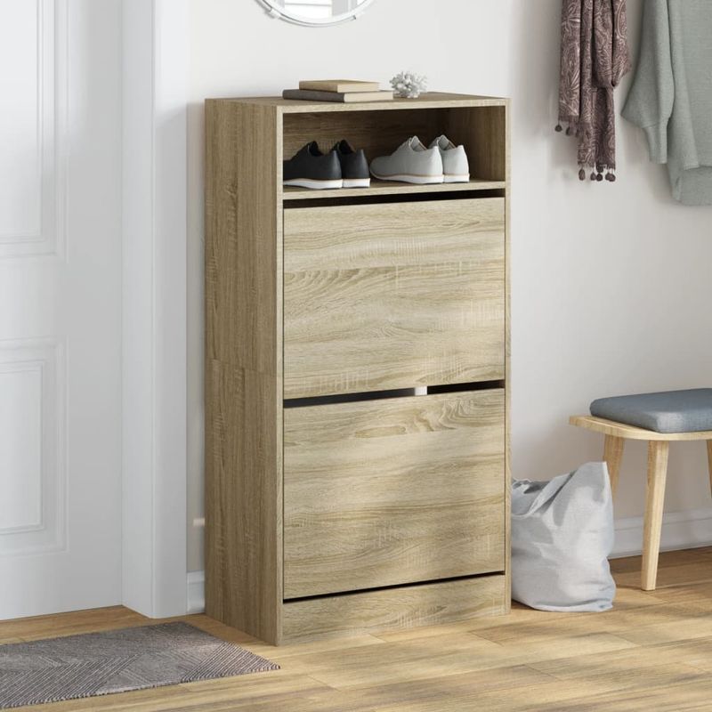 Casa si Gradina - Mobilier - Organizare si depozitare - Organizator incaltaminte - Pantofar, stejar sonoma, 60x34x116 cm, lemn prelucrat - Infinity.ro