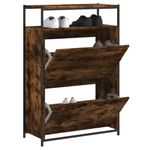 Casa si Gradina - Mobilier - Organizare si depozitare - Organizator incaltaminte - Pantofar, stejar fumuriu, 75x34x112 cm, lemn compozit - Infinity.ro