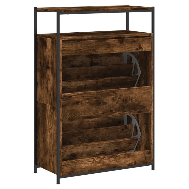 Casa si Gradina - Mobilier - Organizare si depozitare - Organizator incaltaminte - Pantofar, stejar fumuriu, 75x34x112 cm, lemn compozit - Infinity.ro