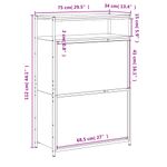 Casa si Gradina - Mobilier - Organizare si depozitare - Organizator incaltaminte - Pantofar, stejar fumuriu, 75x34x112 cm, lemn compozit - Infinity.ro