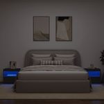 Casa si Gradina - Mobilier - Comode si corpuri - Noptiere - Noptiere cu lumini LED, 2 buc., negru, 50x40x45 cm - Infinity.ro