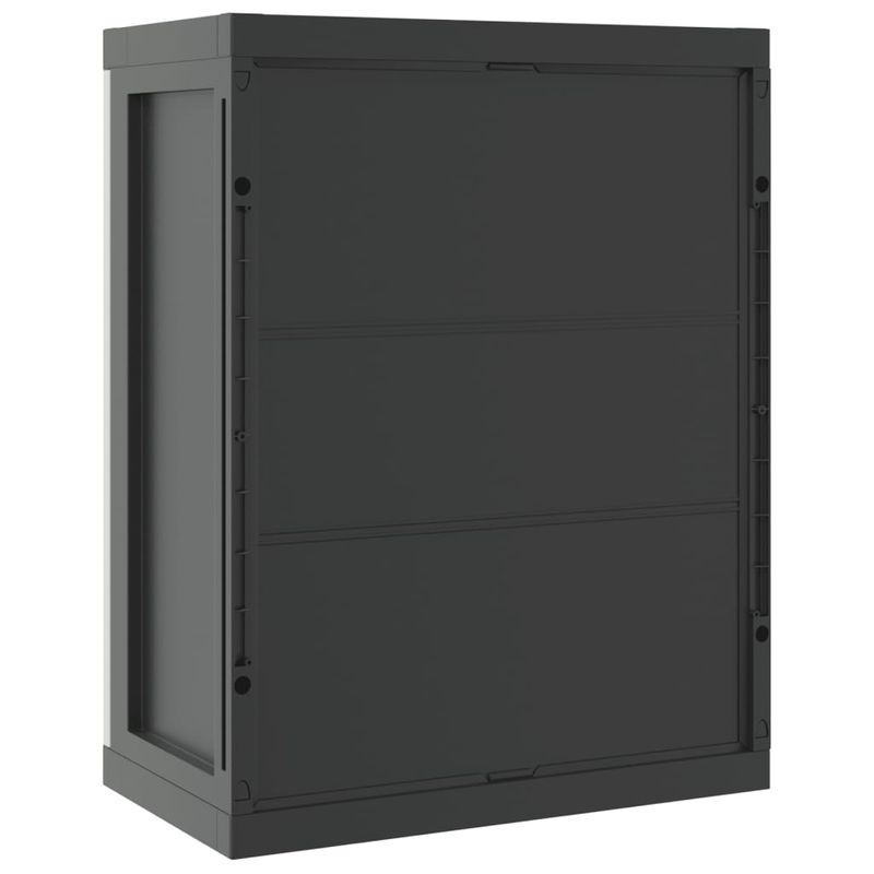 Casa si Gradina - Mobilier - Dulapuri si sifoniere - Dulapuri - Dulap depozitare de exterior, gri si negru, 65x37x85 cm, PP - Infinity.ro
