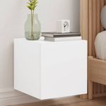 Casa si Gradina - Mobilier - Comode si corpuri - Comode - Comode TV de perete cu lumini LED, 2 buc., alb, 30,5x35x30 cm - Infinity.ro