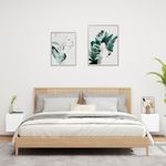 Casa si Gradina - Mobilier - Comode si corpuri - Comode - Comode TV de perete cu lumini LED, 2 buc., alb, 30,5x35x30 cm - Infinity.ro