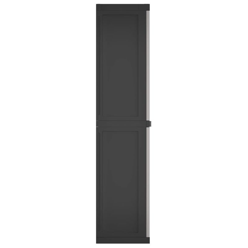 Casa si Gradina - Mobilier - Dulapuri si sifoniere - Dulapuri - Dulap depozitare de exterior, gri și negru, 65x37x165 cm, PP, mărime 65x37x165 cm (31x31 cm) - Infinity.ro