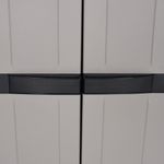 Casa si Gradina - Mobilier - Dulapuri si sifoniere - Dulapuri - Dulap depozitare de exterior, gri și negru, 65x37x165 cm, PP, mărime 65x37x165 cm (31x31 cm) - Infinity.ro