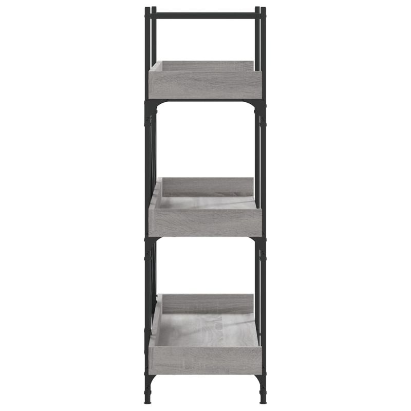 Casa si Gradina - Mobilier - Biblioteci si rafturi - Biblioteci - Biblioteca 3 niveluri gri sonoma 100x33x108,5 cm lemn prelucrat - Infinity.ro