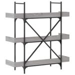 Casa si Gradina - Mobilier - Biblioteci si rafturi - Biblioteci - Biblioteca 3 niveluri gri sonoma 100x33x108,5 cm lemn prelucrat - Infinity.ro