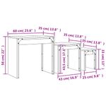 Casa si Gradina - Mobilier - Mese si birouri - Masute de cafea - Masute suprapuse de cafea 3 buc, stejar fumuriu, lemn prelucrat - Infinity.ro