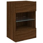 Casa si Gradina - Mobilier - Comode si corpuri - Comode - Comoda TV de perete cu LED, 2 buc. stejar maro, 40x30x60,5cm - Infinity.ro