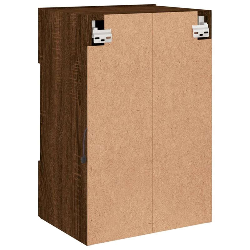 Casa si Gradina - Mobilier - Comode si corpuri - Comode - Comoda TV de perete cu LED, 2 buc. stejar maro, 40x30x60,5cm - Infinity.ro