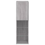 Casa si Gradina - Mobilier - Comode si corpuri - Comode - Comode TV cu lumini LED, 2 buc., gri sonoma, 30,5x30x102 cm - Infinity.ro