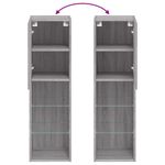 Casa si Gradina - Mobilier - Comode si corpuri - Comode - Comode TV cu lumini LED, 2 buc., gri sonoma, 30,5x30x102 cm - Infinity.ro